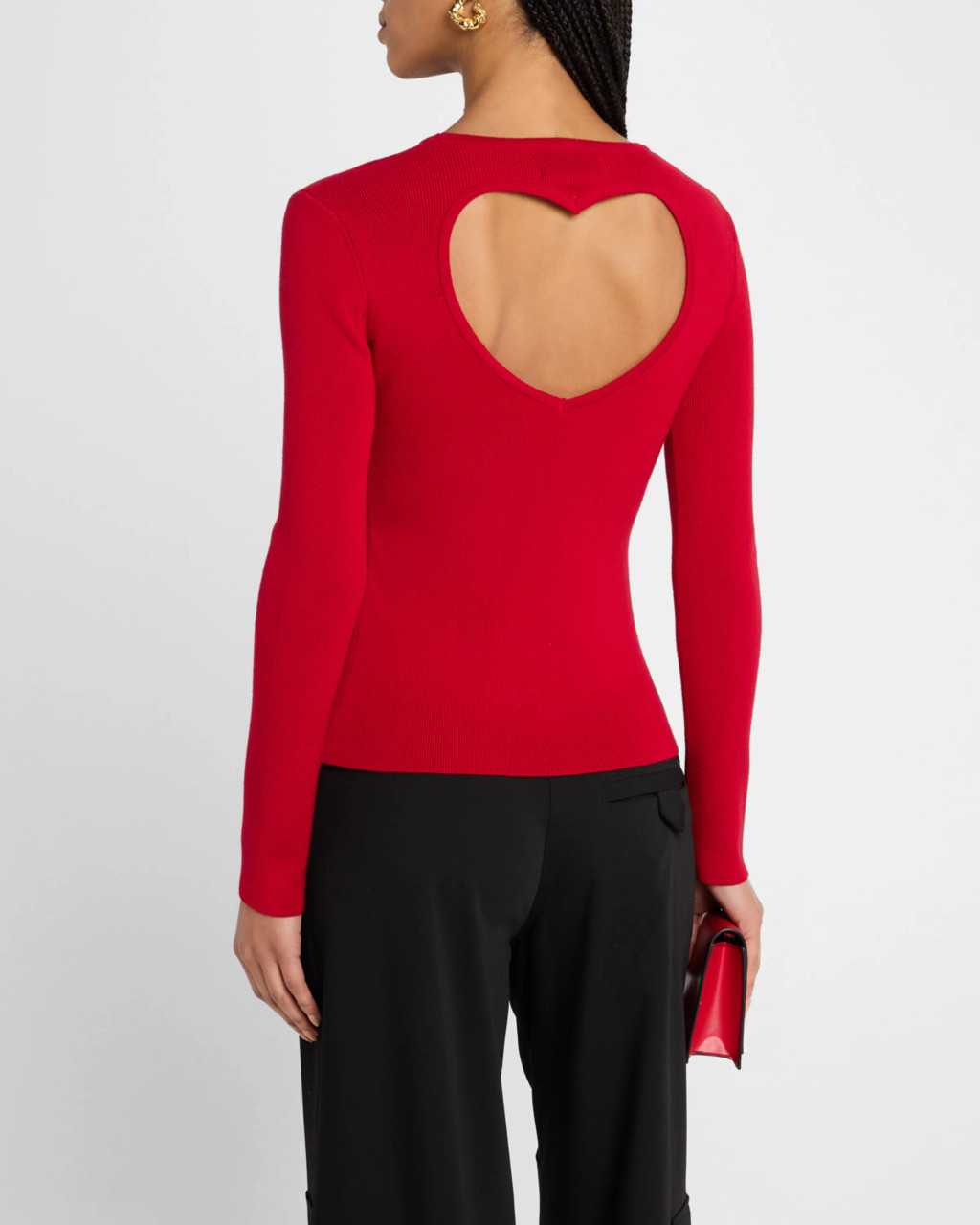 トップス S open knit tops heart Open Stitch Heart Sweater Top | maurices