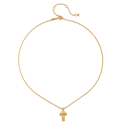 Centered in Faith Cross Gold Necklace