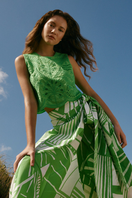 Estine Wrap Skirt_ Verdant