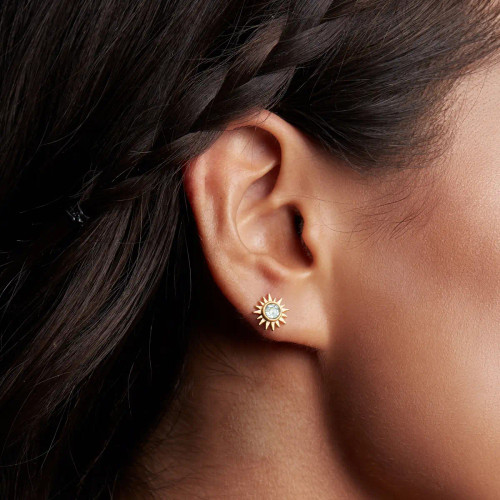 Light Seeker Blue Topaz Starburst Earrings