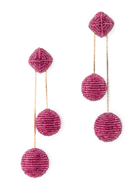 Taryn Earrings_ Raspberry