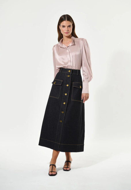 Danicadea Skirt_ Raw Blue