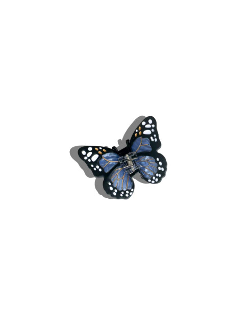 Mini Monarch Claw Hair Clip_ Sapphire