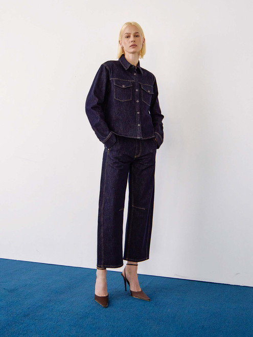 Thea Denim Shirt Jacket_ Nightfall