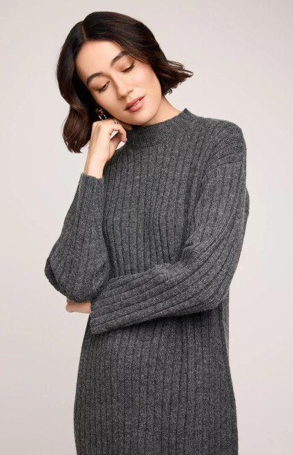 Yvette Sweater Dress_ Heather Charcoal