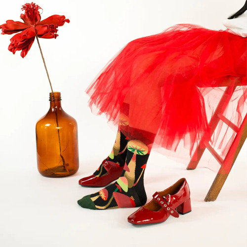 Fake Black Mushroom Sock