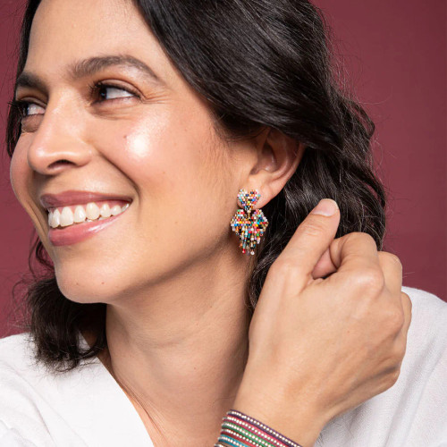 Fringy Earring_ Multicolor