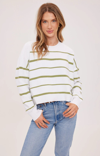 Echo Pullover Sweater_ Meadow Stripe