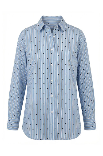 Prep Love BoyFriend Shirt_ Hearts & Stripes