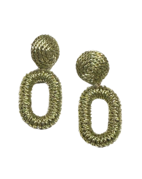 Roula Earrings_ Lime