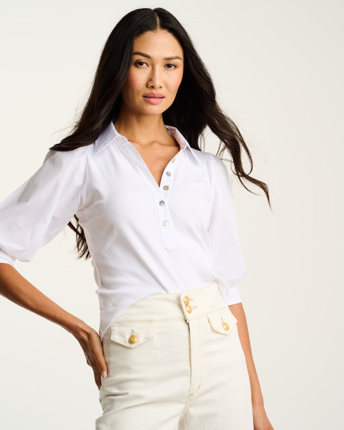 Pure Rib Collet Top_ White 