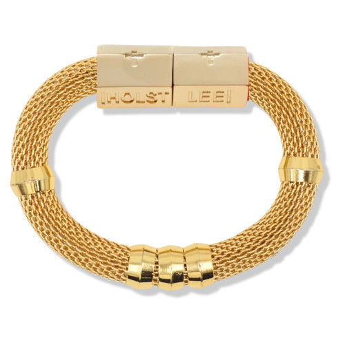 Classic Mesh Bracelet_ Gold