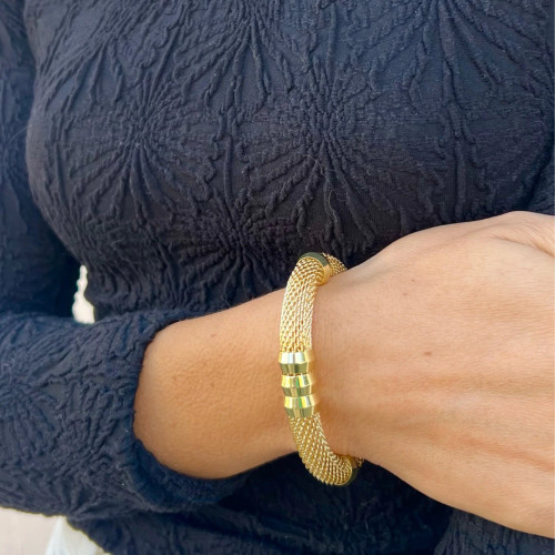 Classic Mesh Bracelet_ Gold