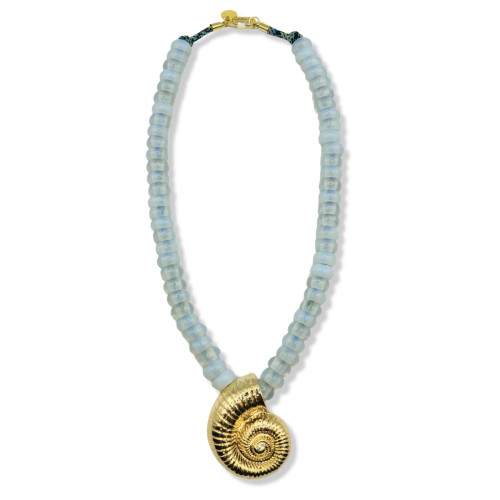 Nautilus Necklace_ Opalite