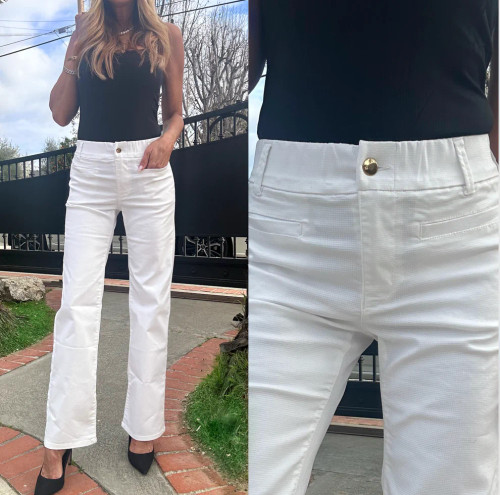 Tami Pant_ White Check