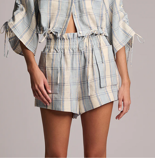 Mira Short_ Blue Plaid