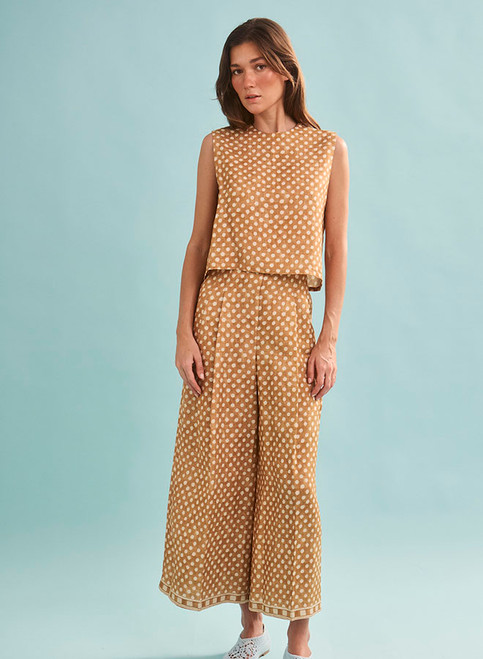 Manning Top and Cunningham Pant Set_ Coconut Sands Dot