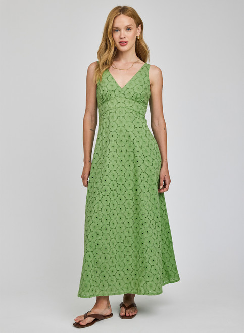 Marielle Eyelet Dress_ Jade