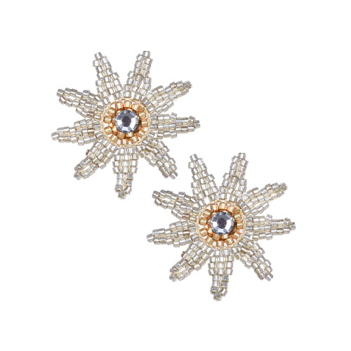 Shinny Sun Earring_ Silver