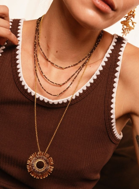 Tao Necklace_ Coffee