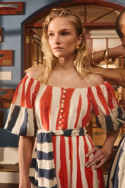 Lucy Dress_ Lighthouse Stripe Red