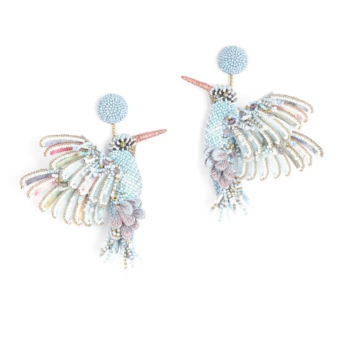 Hummingbird Earring_ Powder Blue