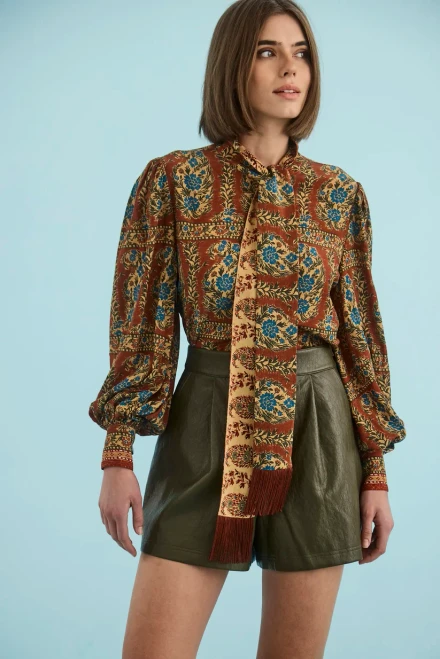 Karis Blouse_ Amber Glen Brown 