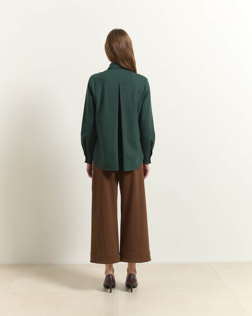 Cropped Wide Leg Trouser_ Bitter Chocolate