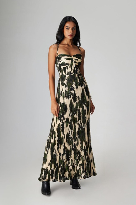 Kiara Dress_ Green/Ivory