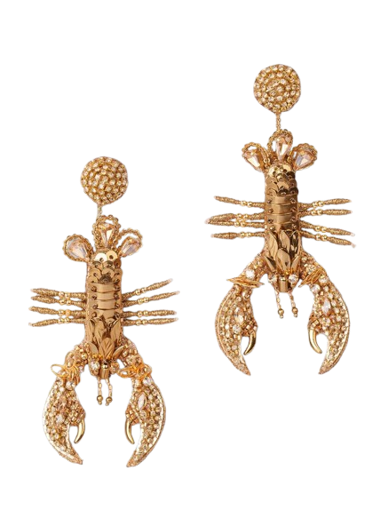 Lobster On Ice Earrings