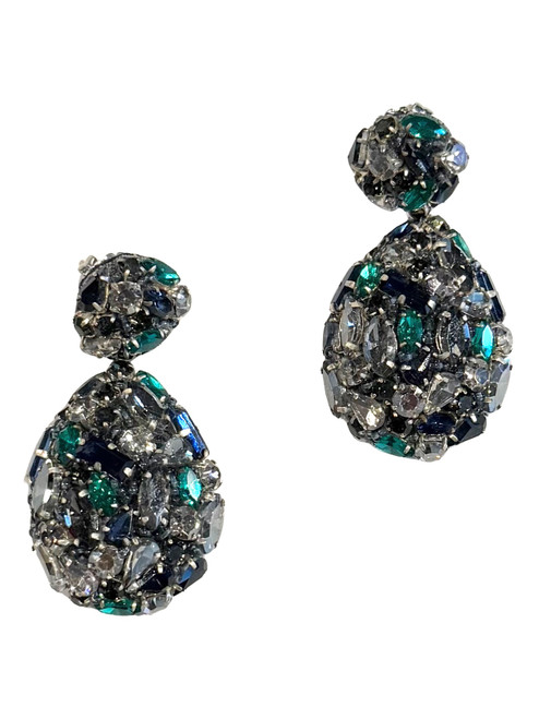 Kim Earrings Gunmetal