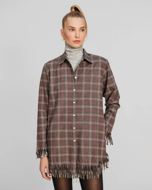 Europa Flannel Crystal Dress_ Huckleberry