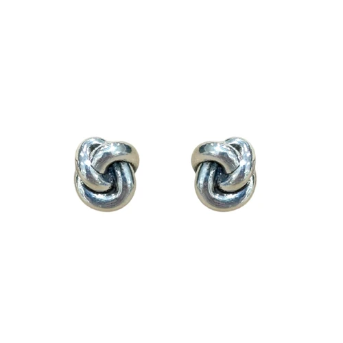 Noa Knot Studs_ Vintage Silver