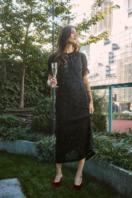 Whitney Dress_ Manhattan Chiffon Onyx