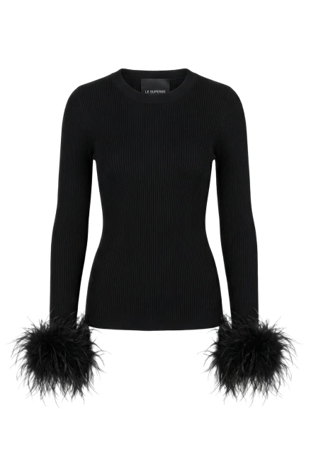 Extra Crew Neck Sweater_ Black