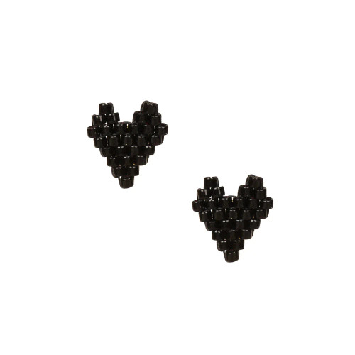 Heartsy Earring_ Black