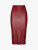 Faux Leather Midi Skirt_ Garnet