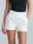 Faux Leather Relaxed Short_ White