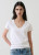 Iconic Pima Stretch Fitted Vneck_ White