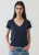 Iconic Pima Stretch Fitted Vneck_ Midnight