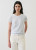 Reverse Spray Pima Cotton Crew T-Shirt_ Blue Bell