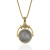 Large Gold Rainbow Moonstone Sol Spinner Necklace
