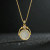 Large Gold Rainbow Moonstone Sol Spinner Necklace