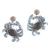 Crab Earring_ Blue