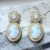 Gold Rainbow Moonstone Stud & Removable Drop Forte Earring