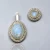 Gold Rainbow Moonstone Stud & Removable Drop Forte Earring