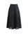 Pinstripe Lace Midi Skirt_ Dark Blue