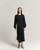 Kimono Sleeve Lace Trim Dress_ Black