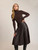 Faux Leather Pleated Midi Skirt_ Espresso