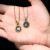 Labradorite & Pave Frame Necklace_ Gold